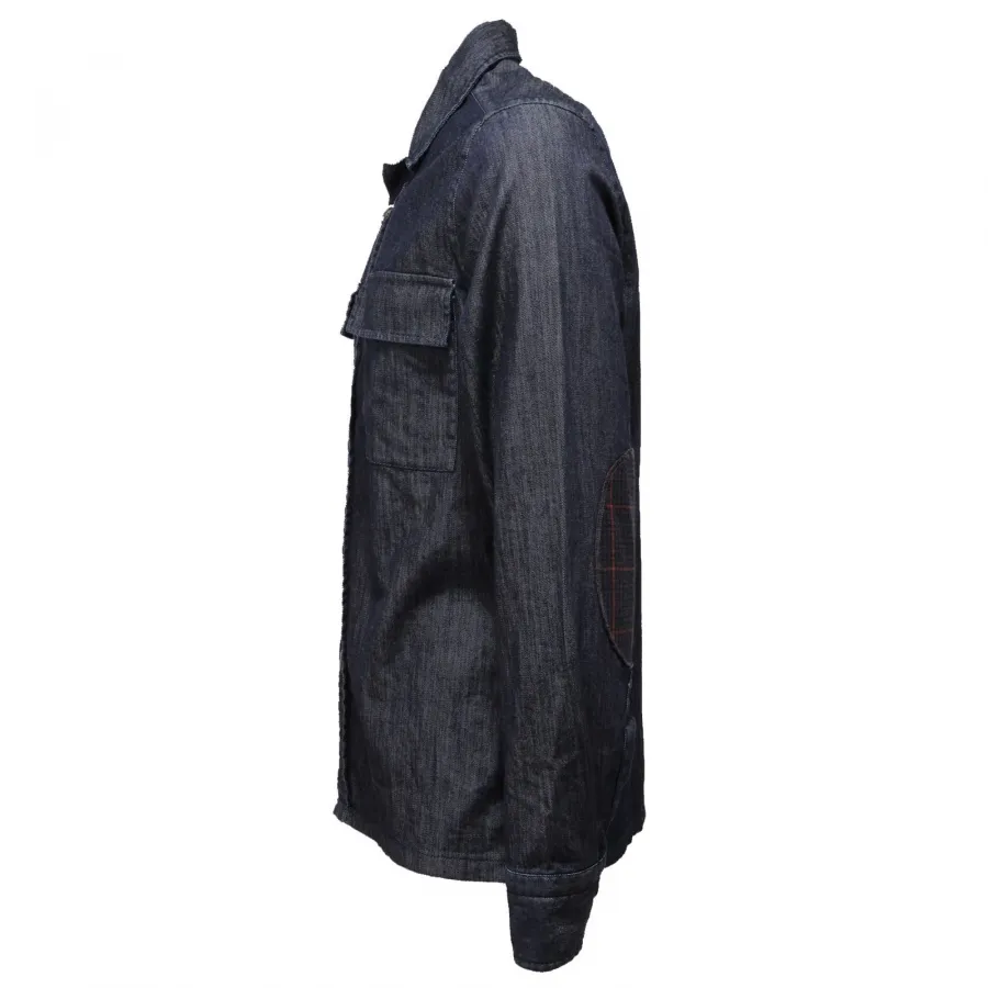 1656AC camicia uomo GMF 965 blue denim cotton shirt men