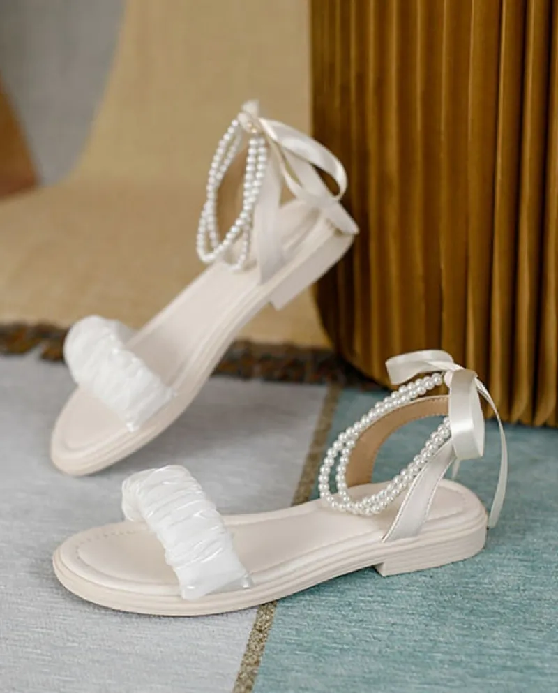 2022 Estate Casual Open Toe Fibbia Scarpe Da Donna Hollow Moda Sandali Eleganti Donna Party Beach Scarpe di Colore Puro Outdo