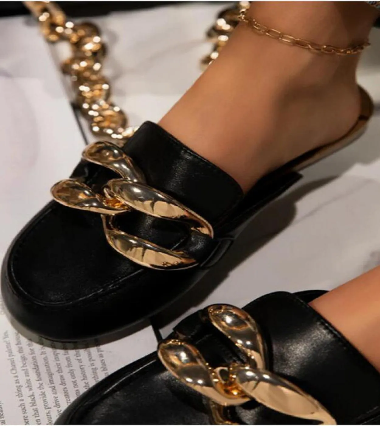 2022 nuove pantofole da donna con punta tonda pompe di moda con la suola spessa ufficio eleganti scarpe da donna muli designer s