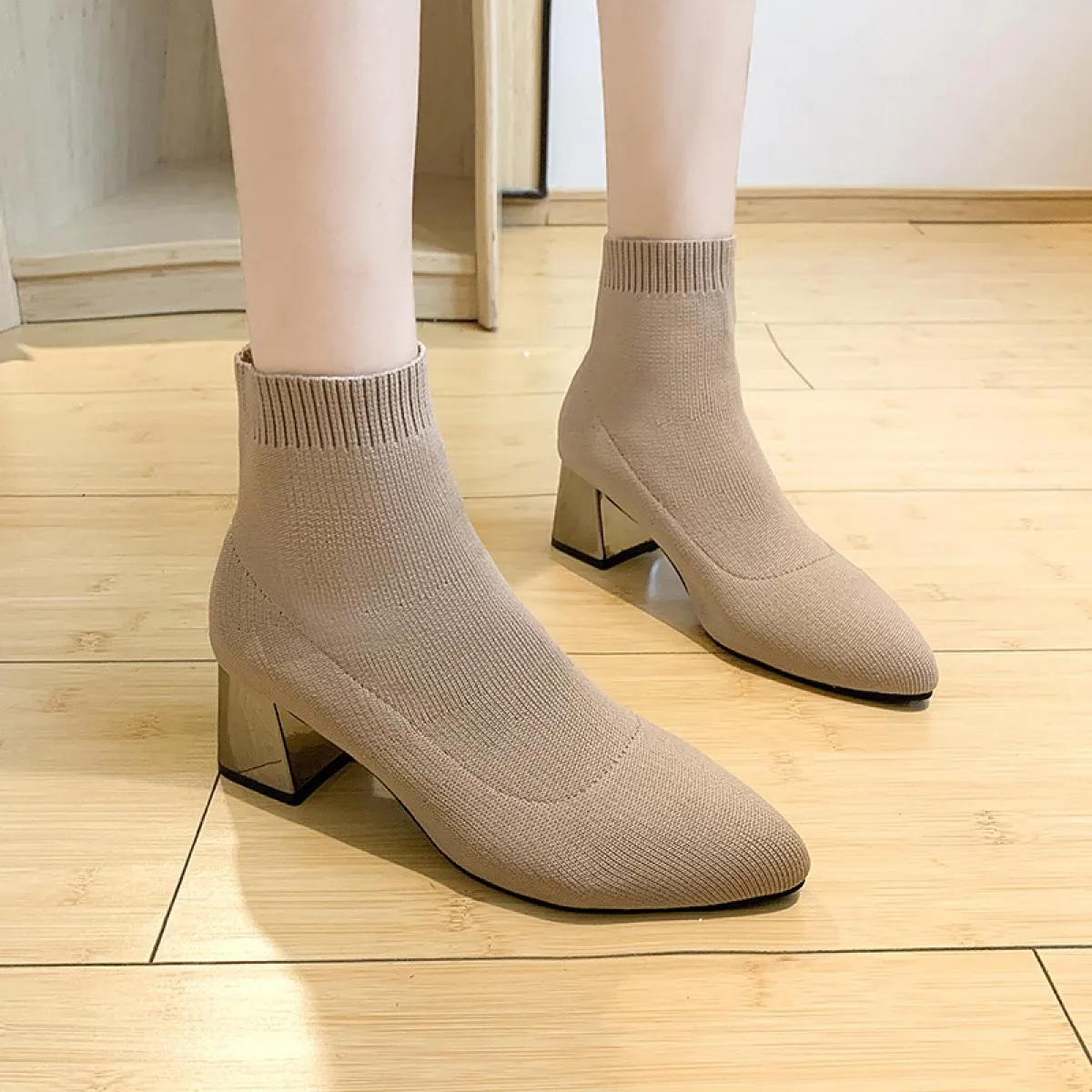2022 primavera nuove donne stivali moda stivali moderni donna tessuto elasticizzato calzini traspiranti scarpe scarpe Casual da