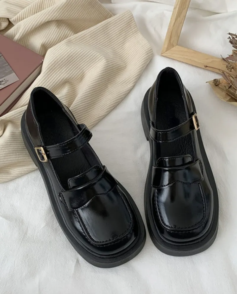 2022 Studenti Estivi Scarpe Lolita Casual Mary Janes Scarpe Donne Eleganti Scarpe Piattaforma Moda Fibbia Stile Delle Signore De