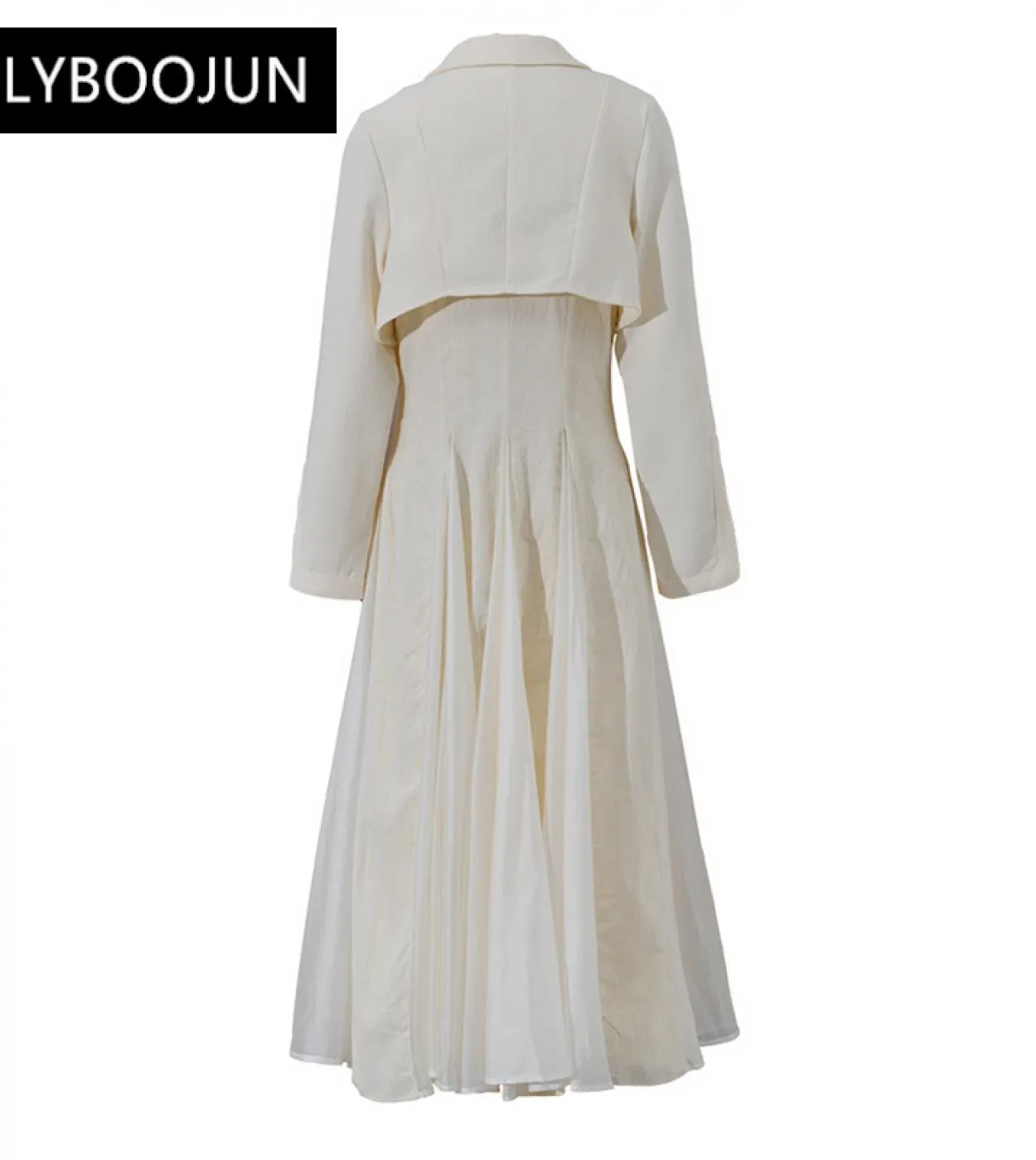 2023 Runway Luxury Spring Trench Coat Taglio vita Solido Jacquard Lino Cotone Big Swing Monopetto Giacche Donna Coagulo