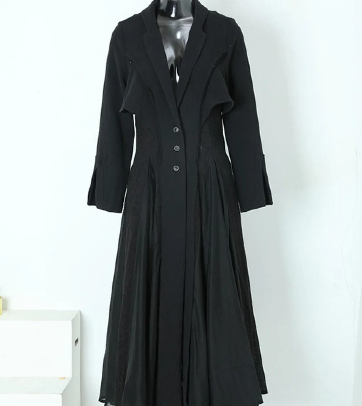 2023 Runway Luxury Spring Trench Coat Taglio vita Solido Jacquard Lino Cotone Big Swing Monopetto Giacche Donna Coagulo