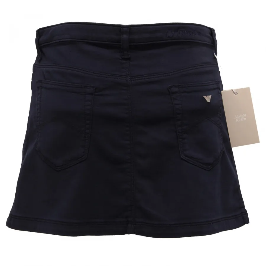 3948X gonna bimba MACCHIATA ARMANI JUNIOR STAIN MINI skirt denim blue