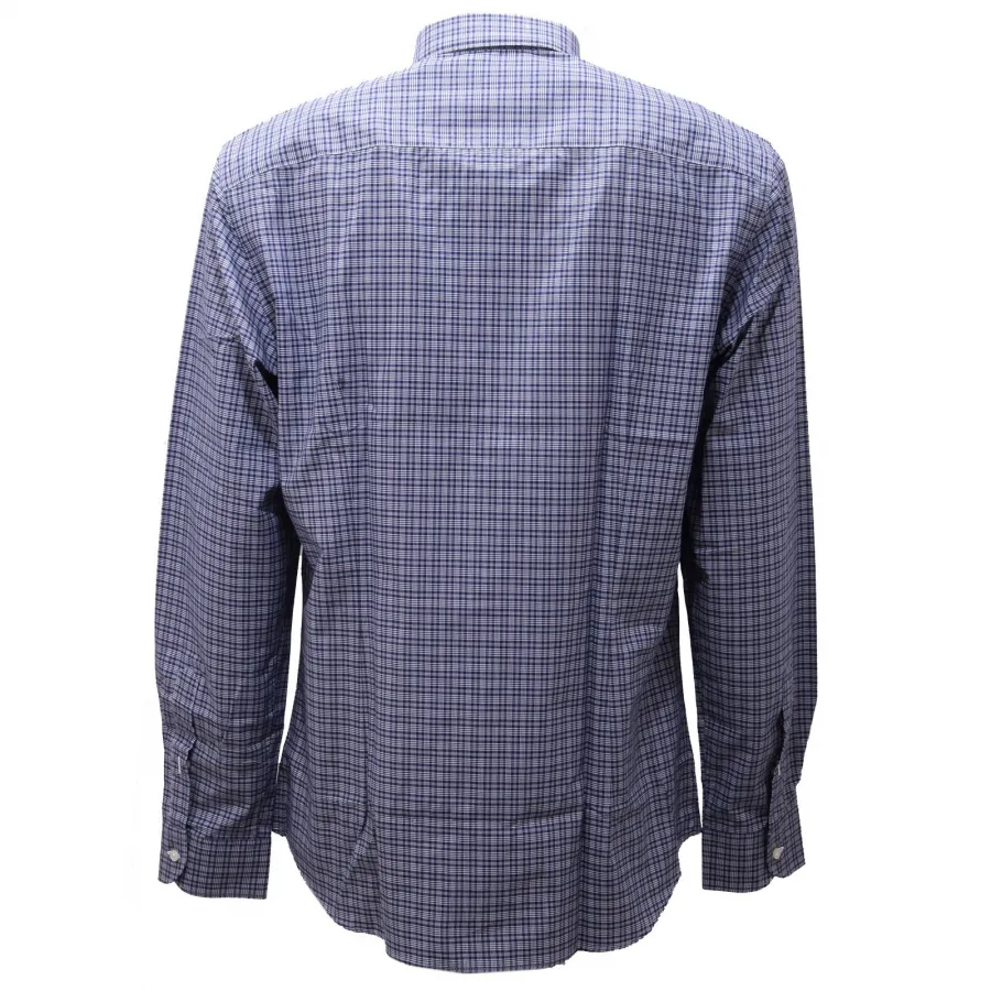 7439AC camicia uomo FAY cotton blue/white checked shirt men