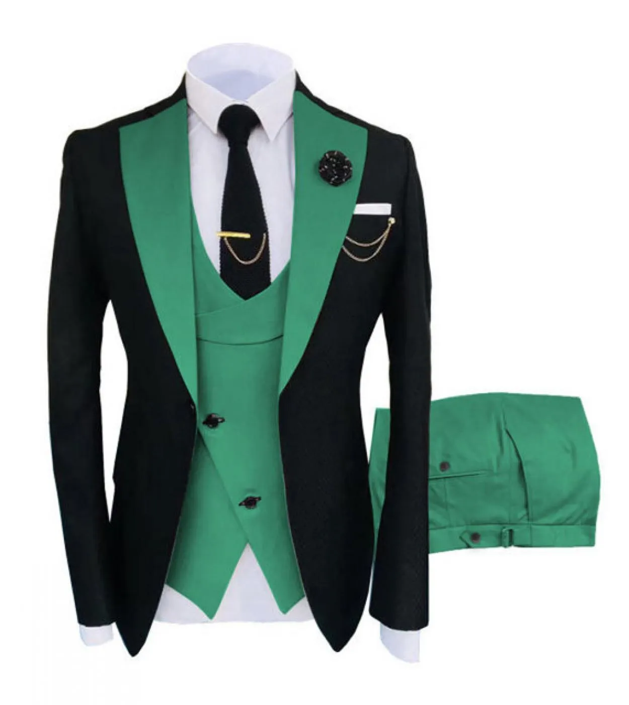 Abiti da sposa per uomo Slim Terno Masculino Giacca Abito Blazer Abito Cappotto Gilet Gilet Pantaloni Pantaloni Costume 3 pezzi