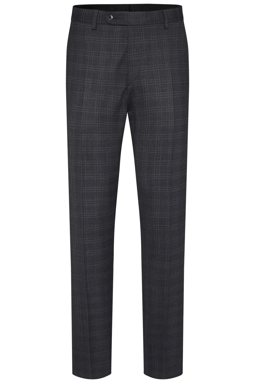 Abito blu a quadri digel drop quattro corto lana stretch comfort