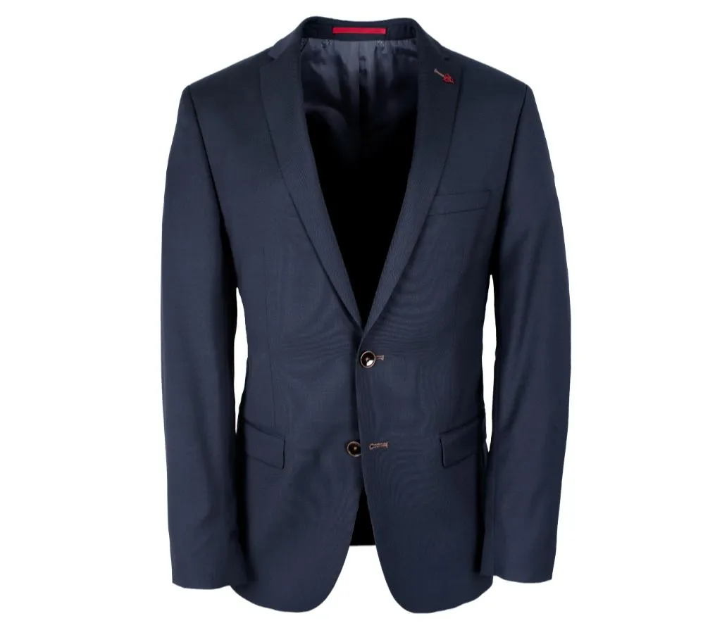 Abito blu roy robson slim fit in lana merlane operata