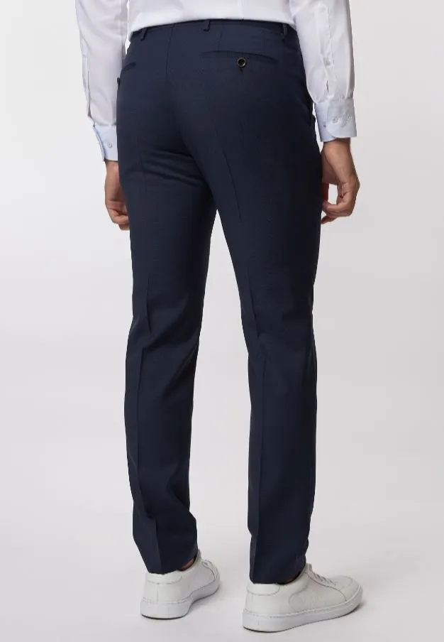Abito blu roy robson slim fit in lana merlane operata