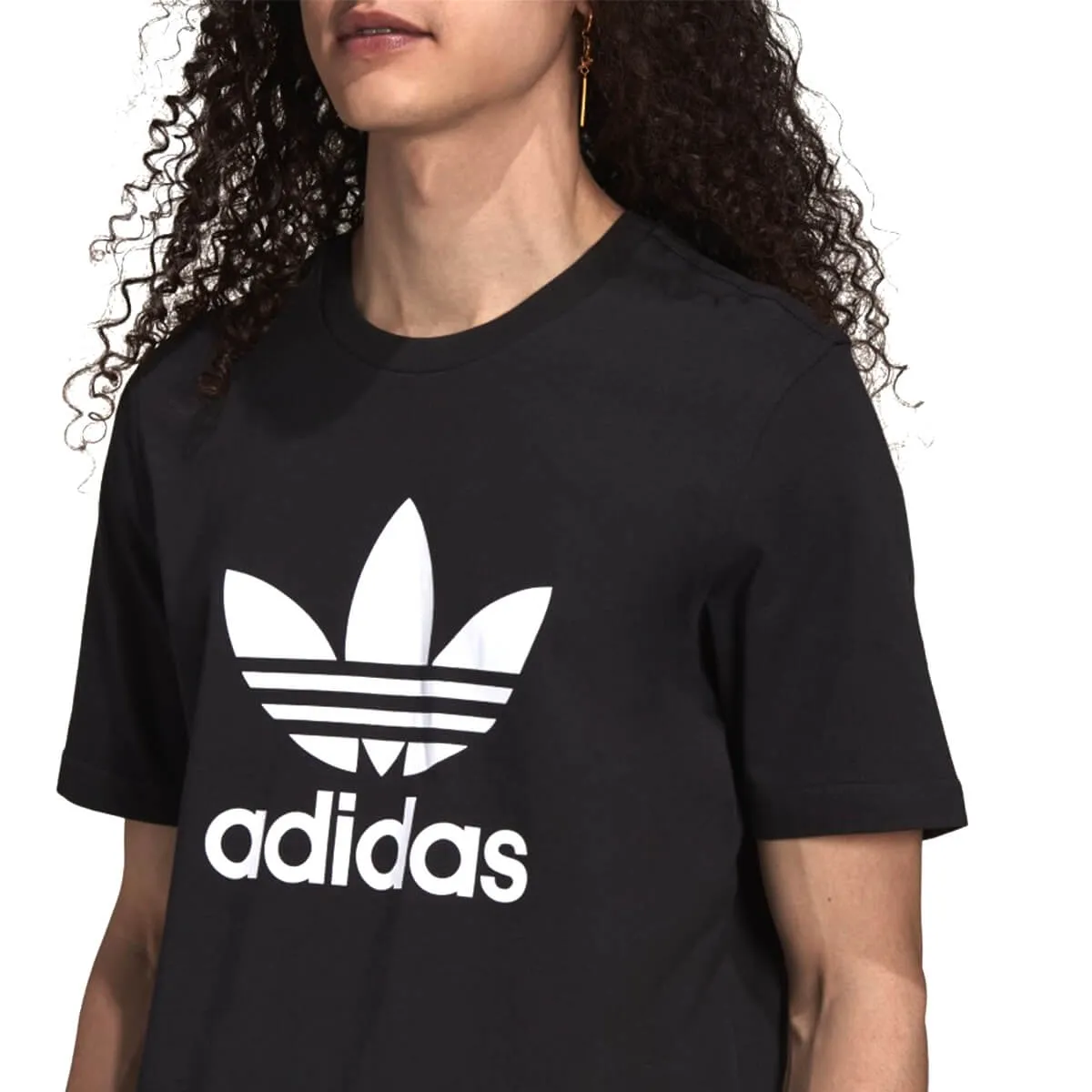 Adidas t-shirt trefoil uomo nero