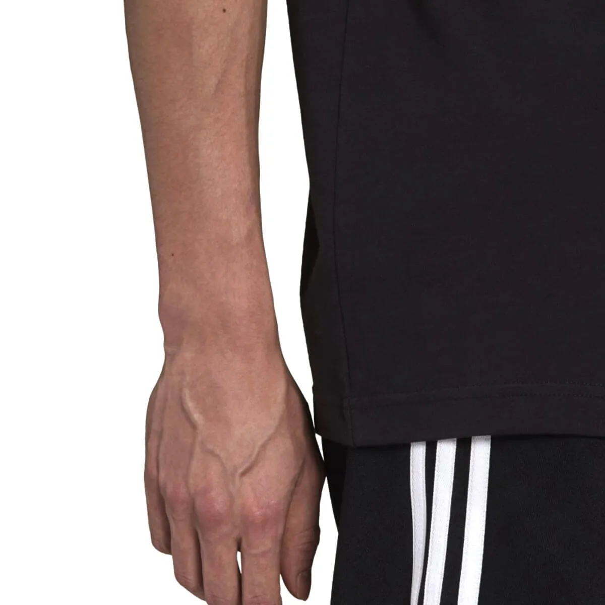 Adidas t-shirt trefoil uomo nero