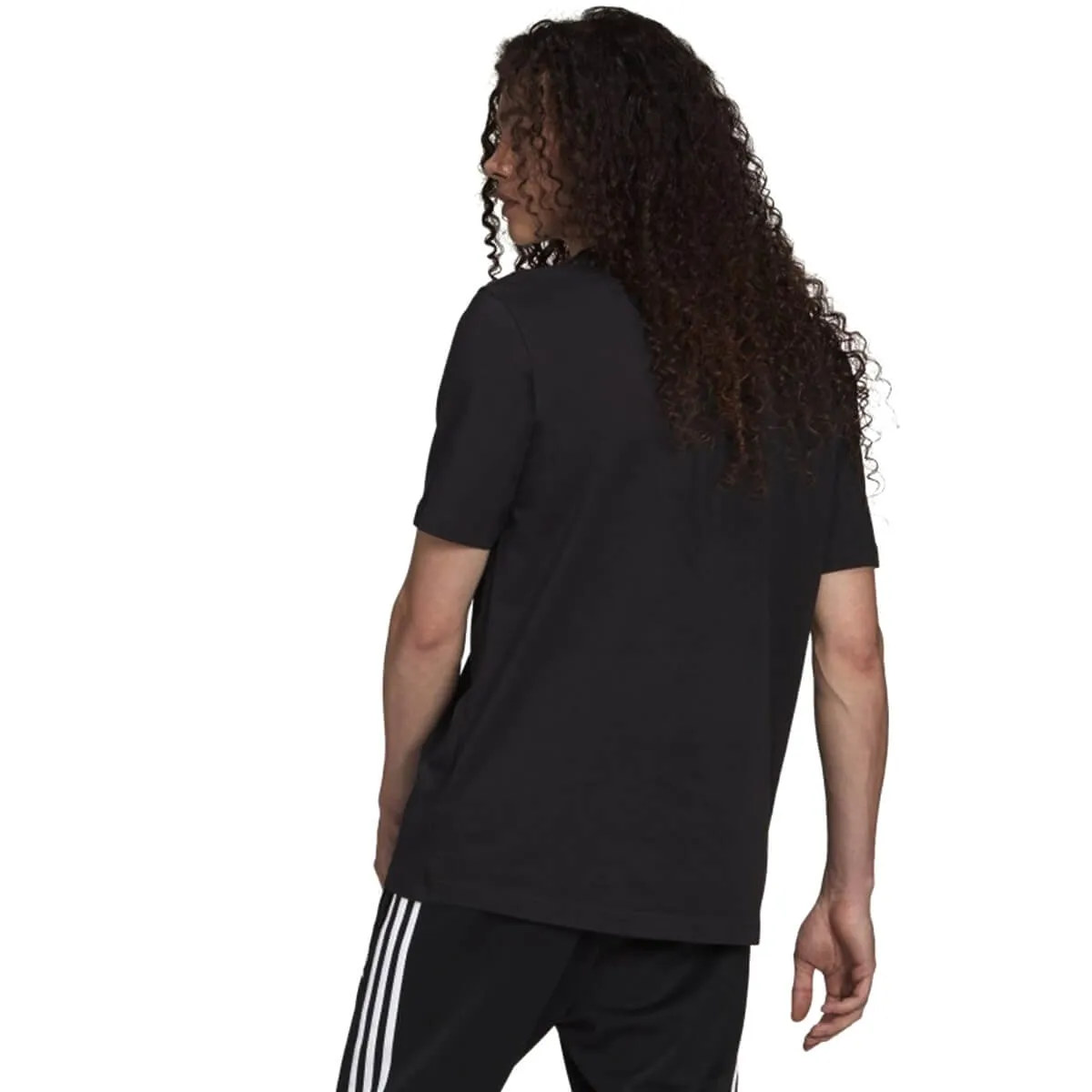 Adidas t-shirt trefoil uomo nero