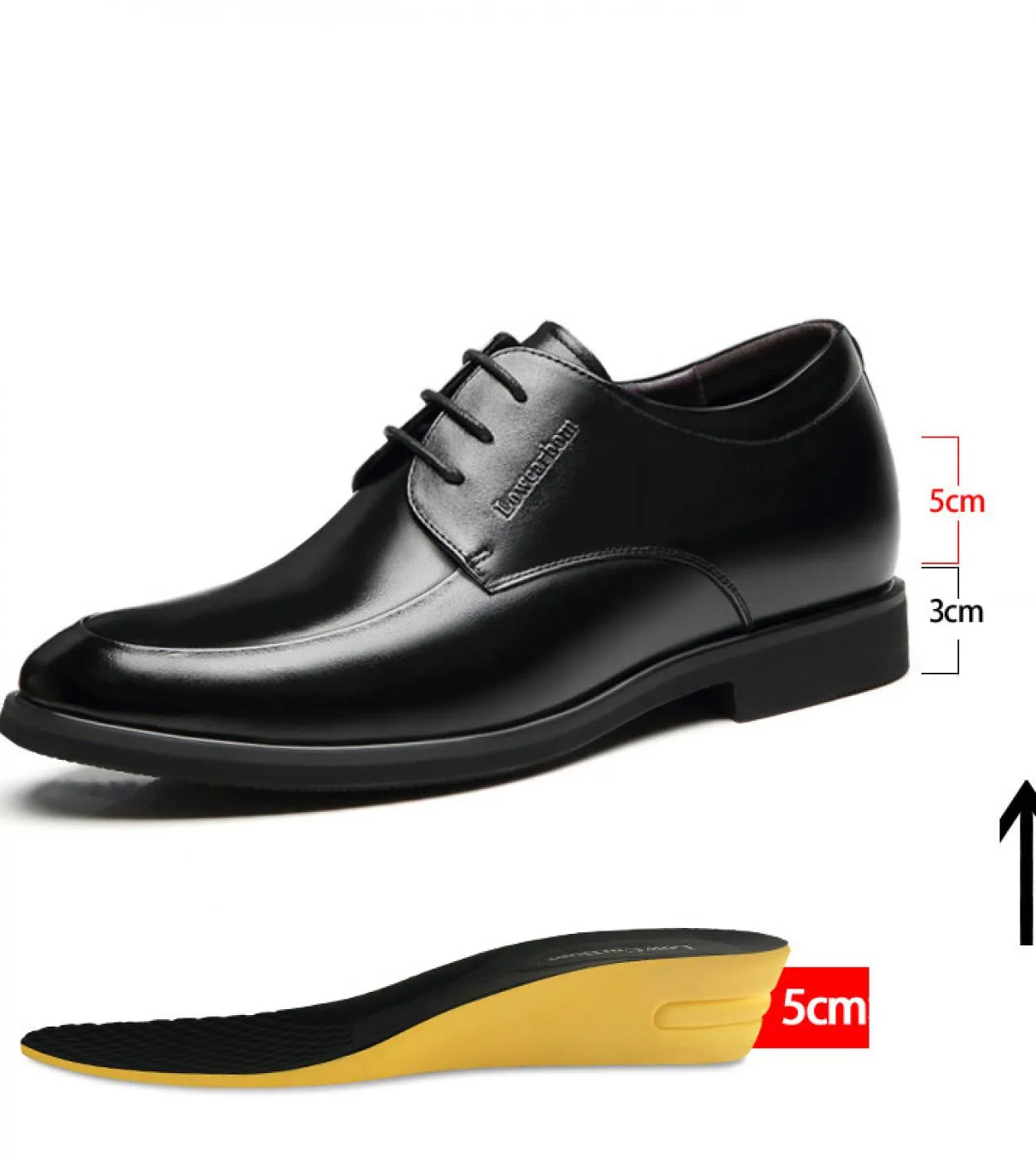 Altezza scarpa da sposa uomo con tacco nascosto Altezza crescente Scarpe eleganti da uomo daffari da uomo 8cm Scarpe da uomo a