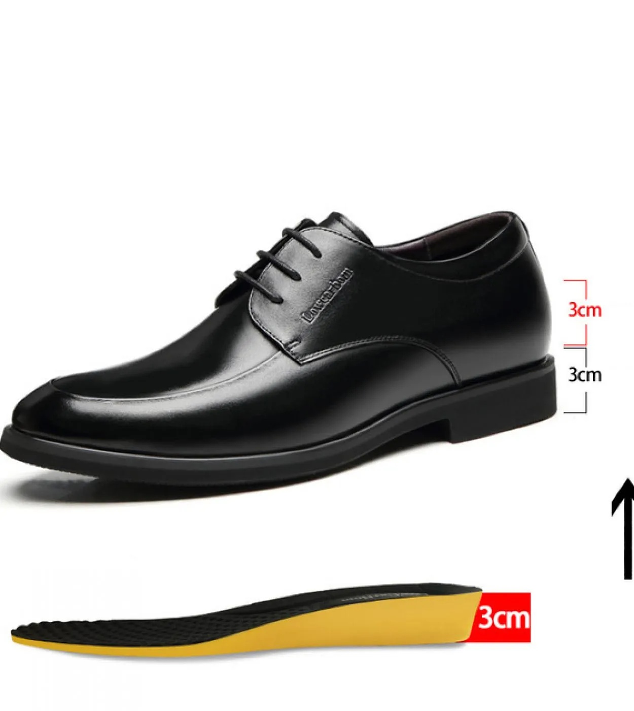 Altezza scarpa da sposa uomo con tacco nascosto Altezza crescente Scarpe eleganti da uomo daffari da uomo 8cm Scarpe da uomo a