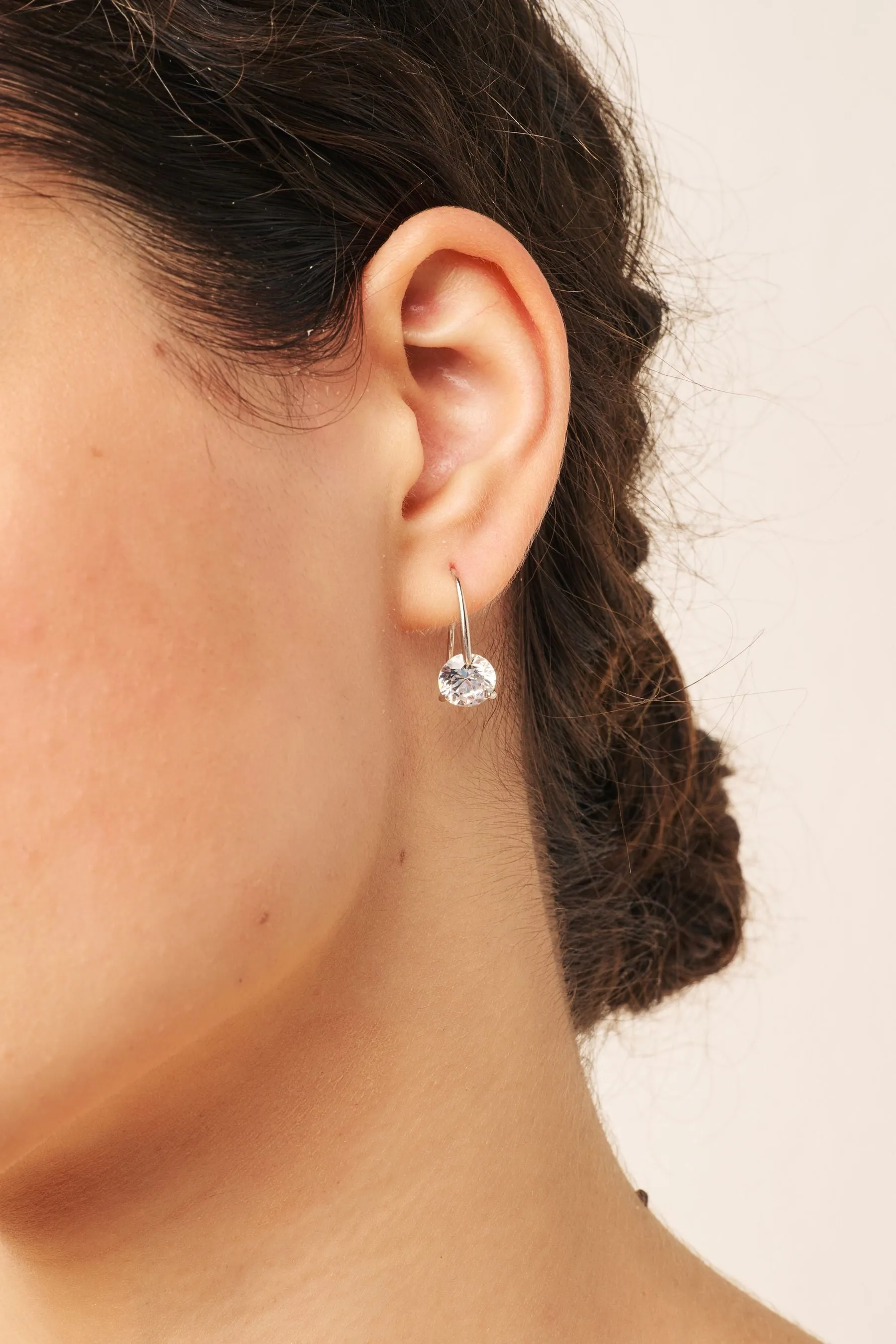Argento sterling  - Orecchini pendenti con zirconia cubica