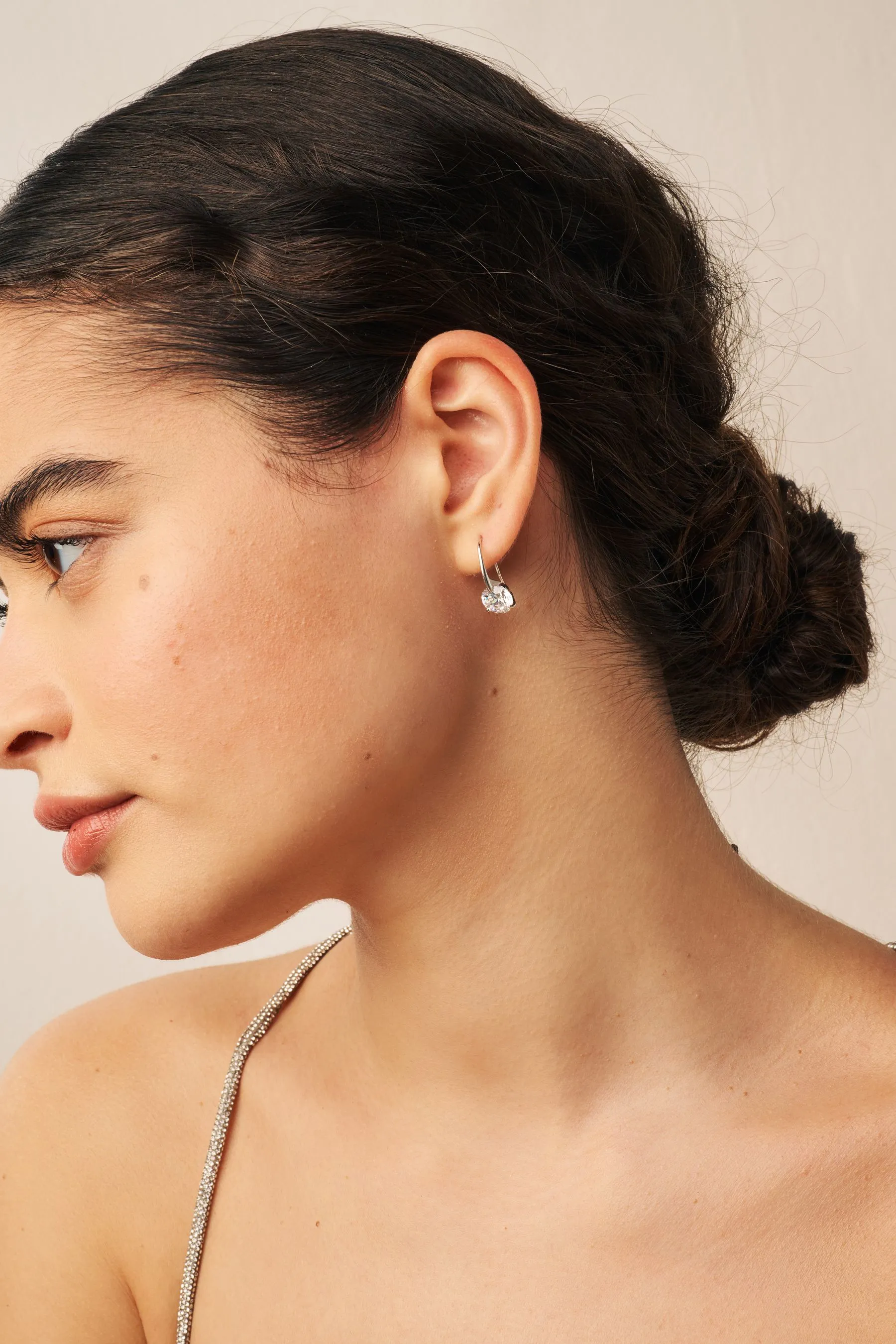 Argento sterling  - Orecchini pendenti con zirconia cubica