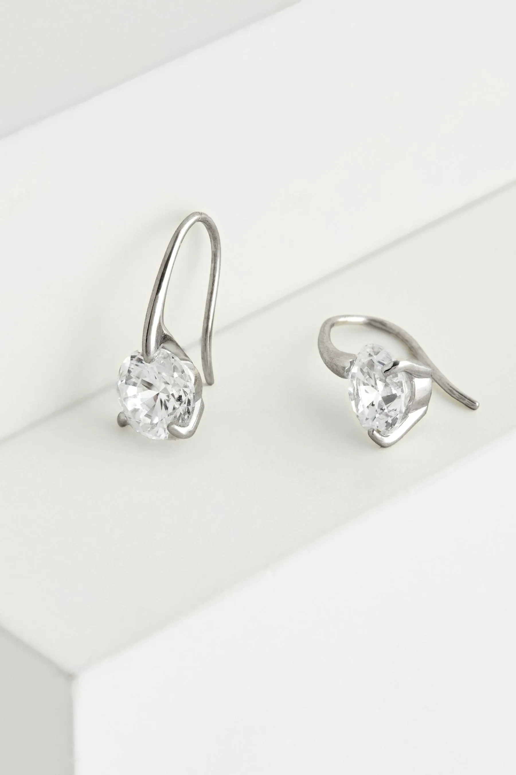 Argento sterling  - Orecchini pendenti con zirconia cubica