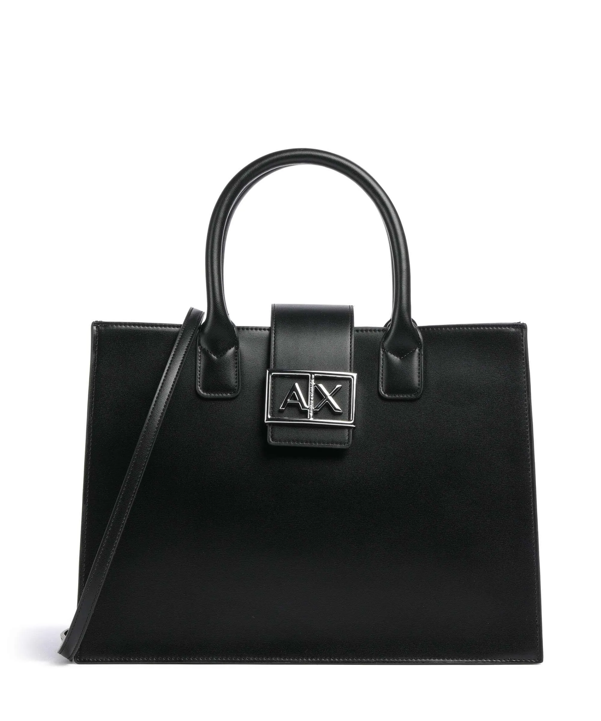  Armani Exchange Jodie M Borsa a mano pelle sintetica nero  