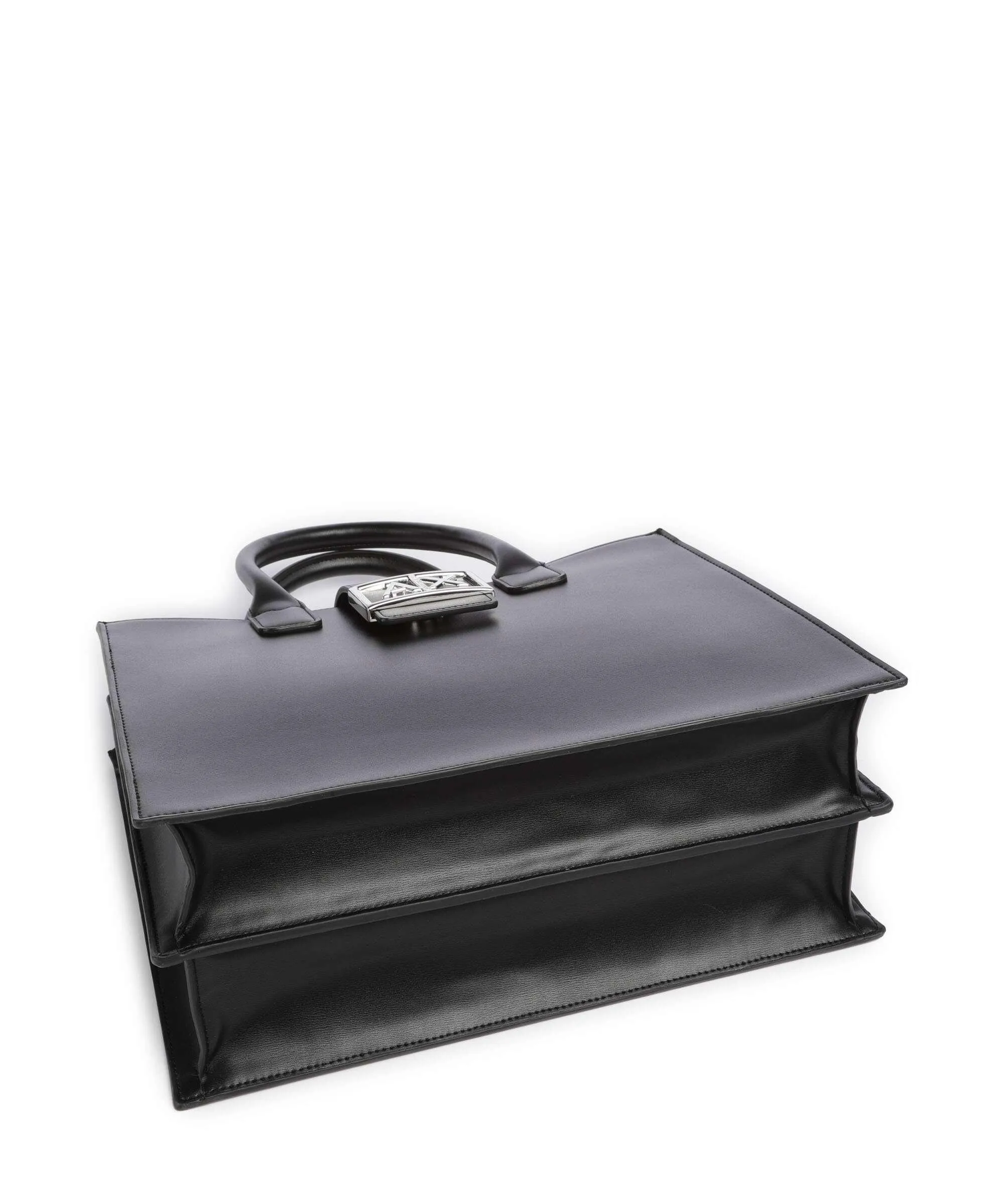  Armani Exchange Jodie M Borsa a mano pelle sintetica nero  