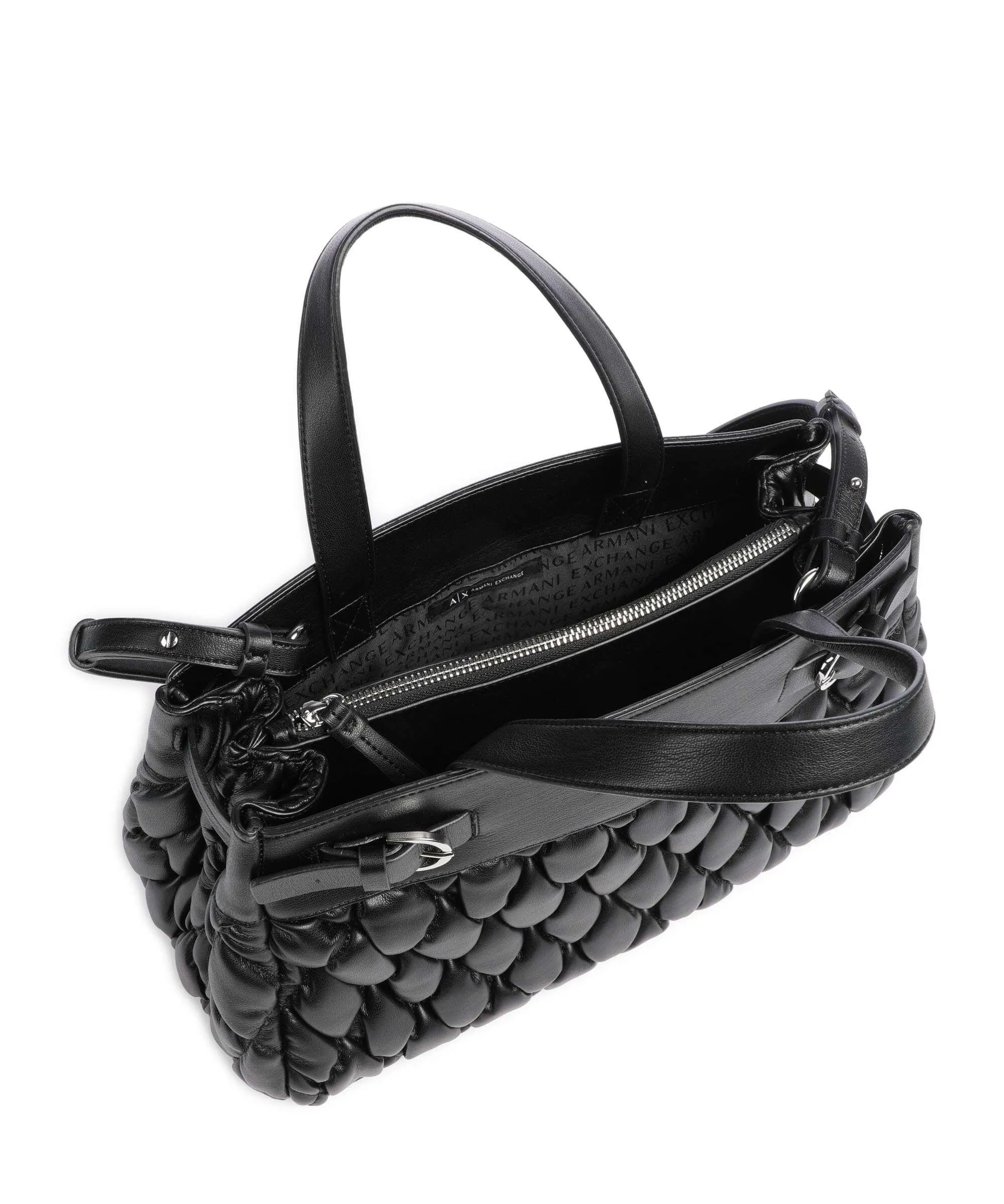  Armani Exchange Milano 91 L Borsa a mano pelle sintetica nero  