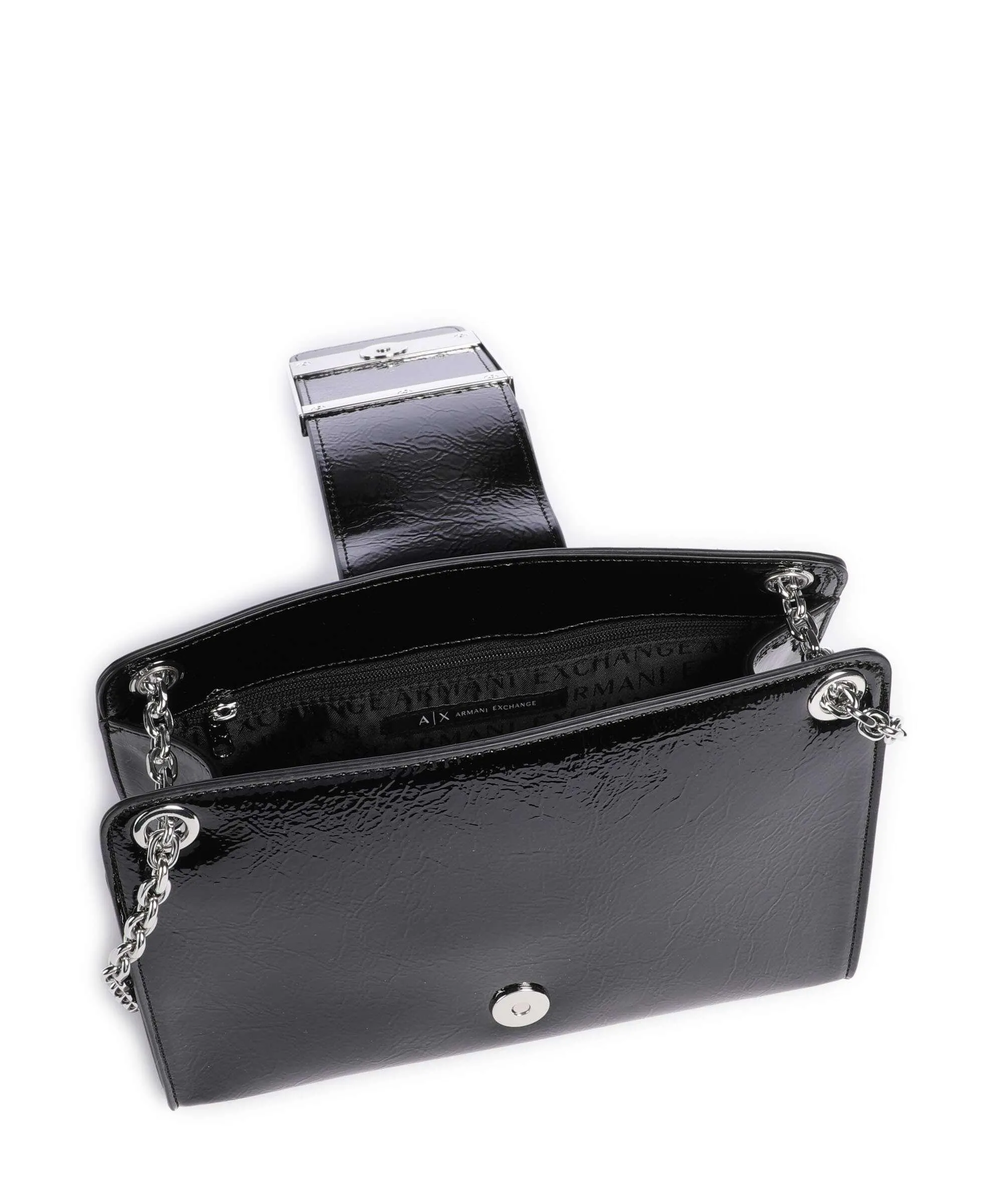  Armani Exchange Susie S Borsa a tracolla pelle sintetica nero  