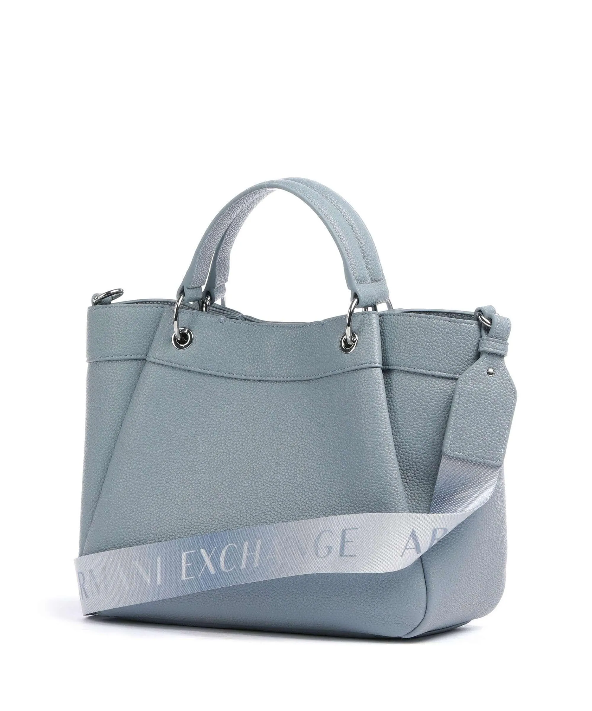  Armani Exchange Wave M Borsa a mano pelle sintetica blu-grigio  