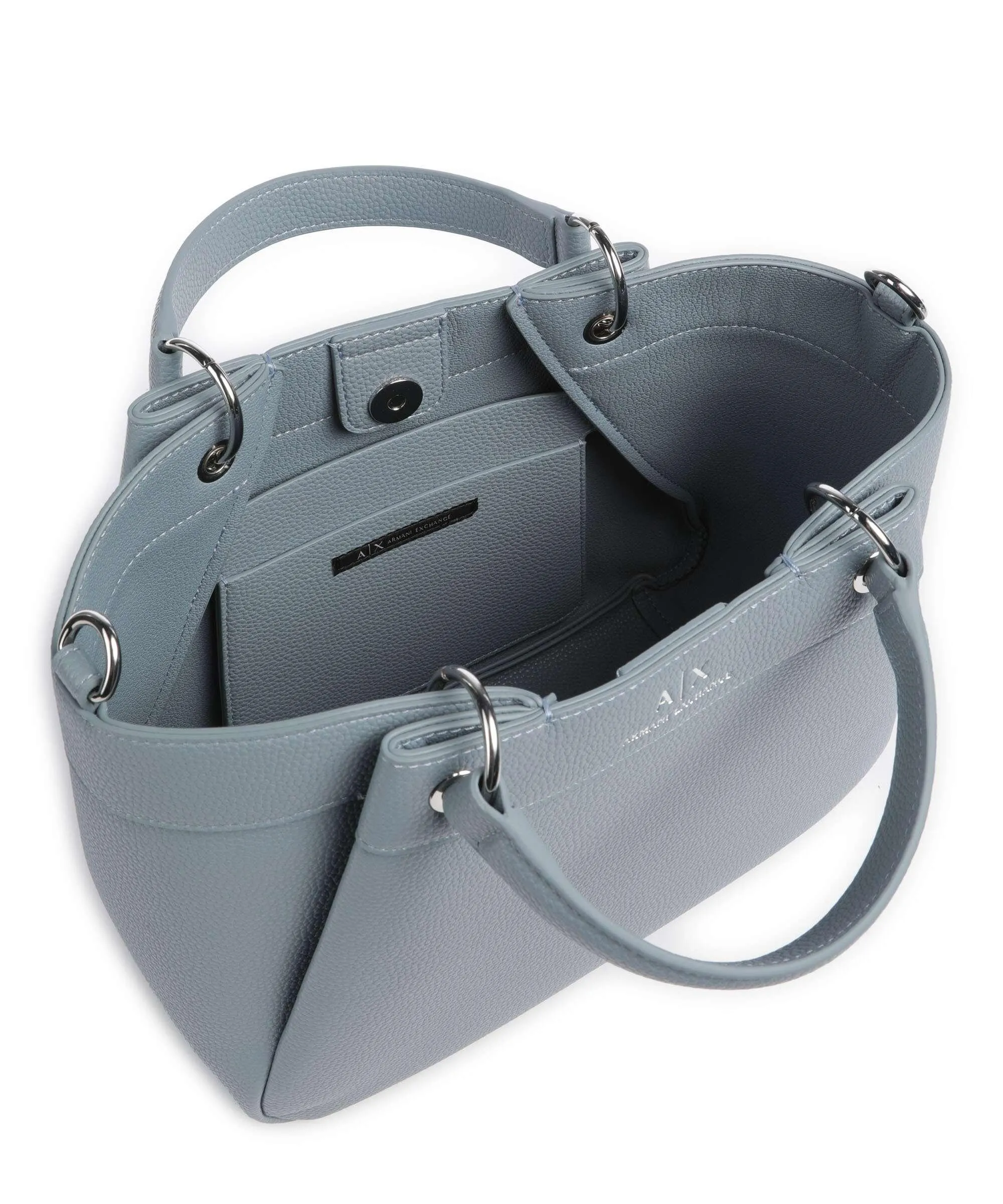  Armani Exchange Wave M Borsa a mano pelle sintetica blu-grigio  