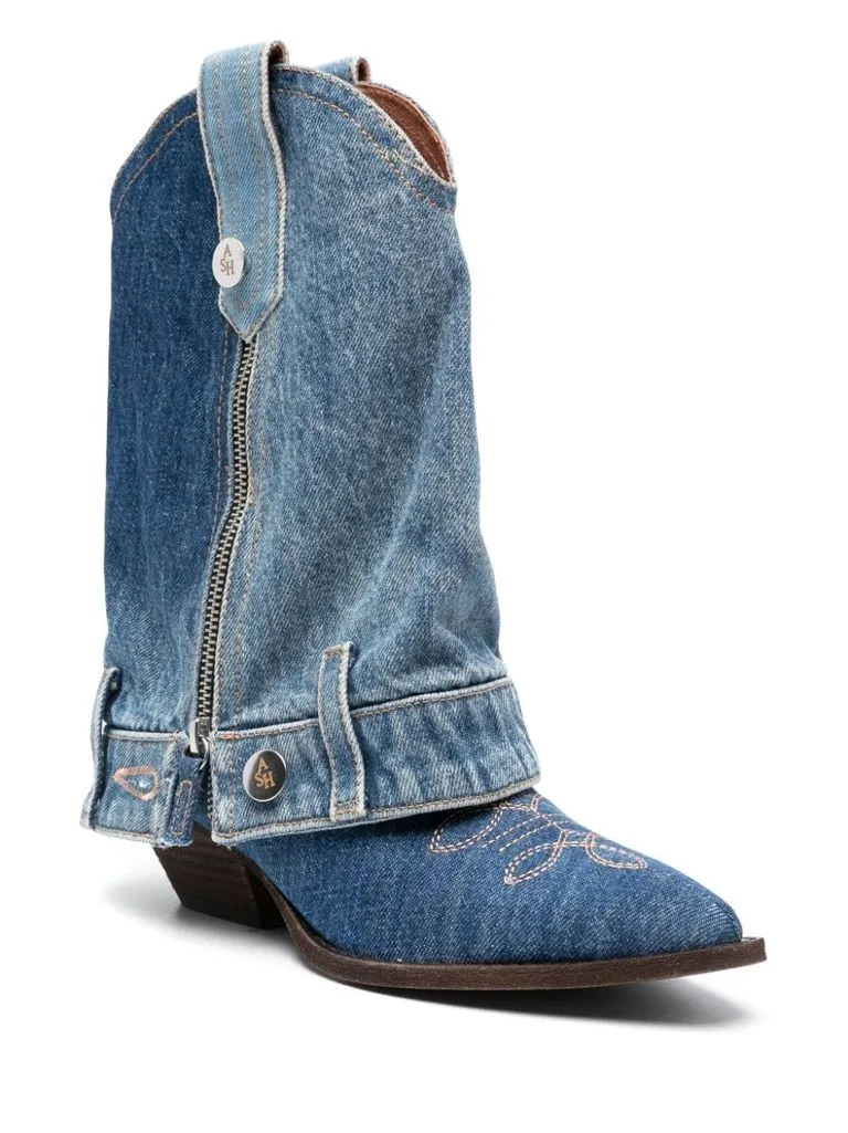 ash Stivali design stile western con zip