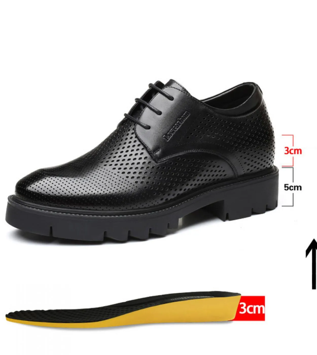Aumento dellaltezza Sandalo Uomo 10cm Scarpe eleganti da uomo aumentate 8cm Ascensore Aumento della moda maschile Oxfords