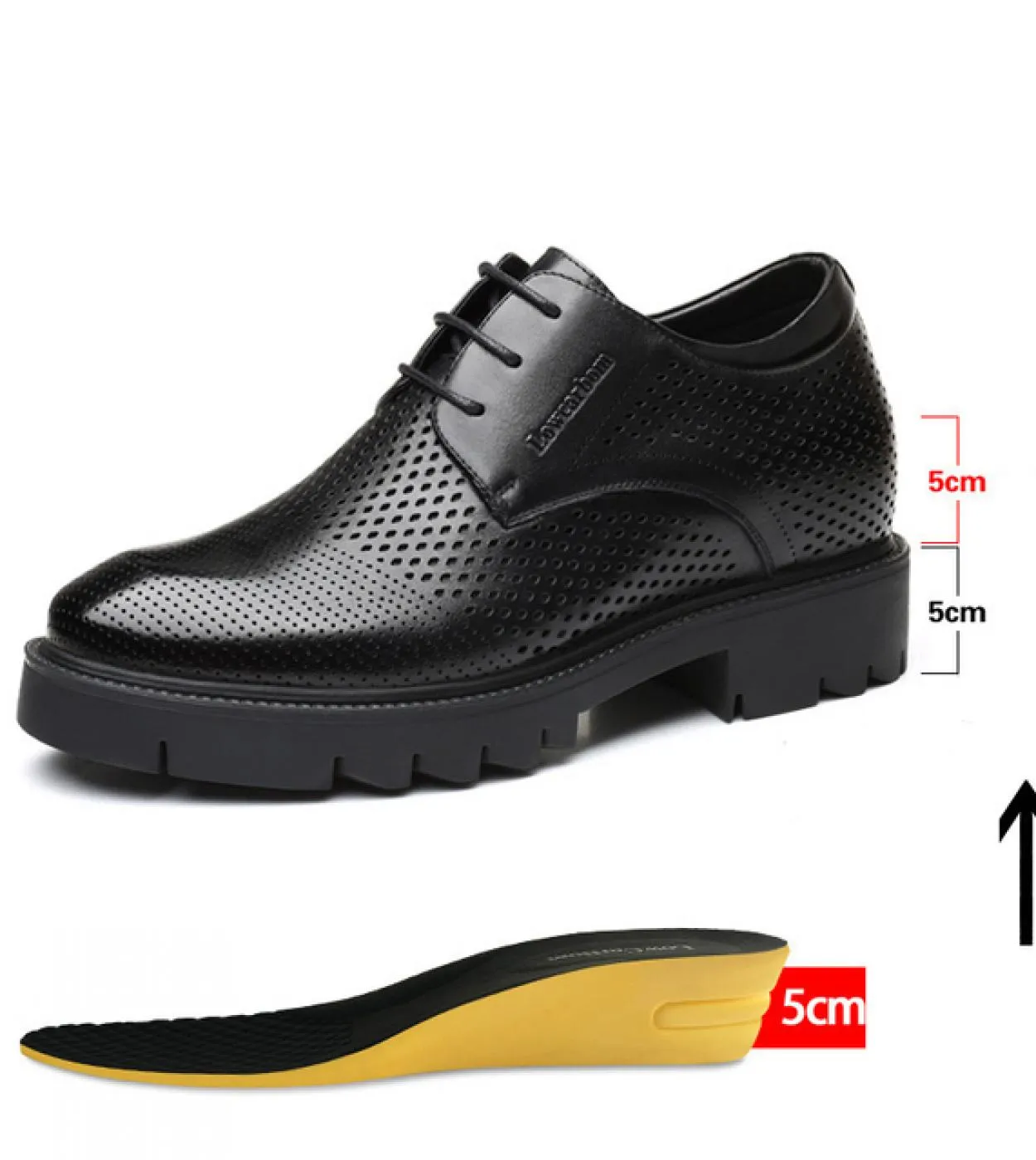 Aumento dellaltezza Sandalo Uomo 10cm Scarpe eleganti da uomo aumentate 8cm Ascensore Aumento della moda maschile Oxfords