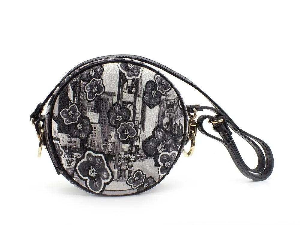 BAGGHY Borsa Tracolla Tonda Stampa Nero Bianco B18IB38UNYKW