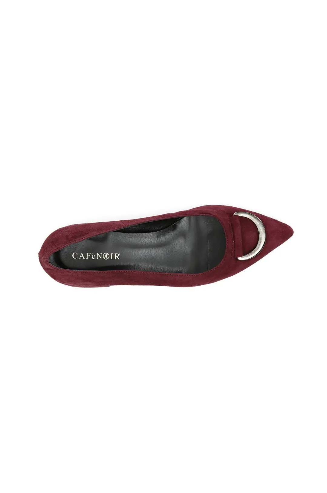 ballerine in pelle scamosciata dalla forma sfilata