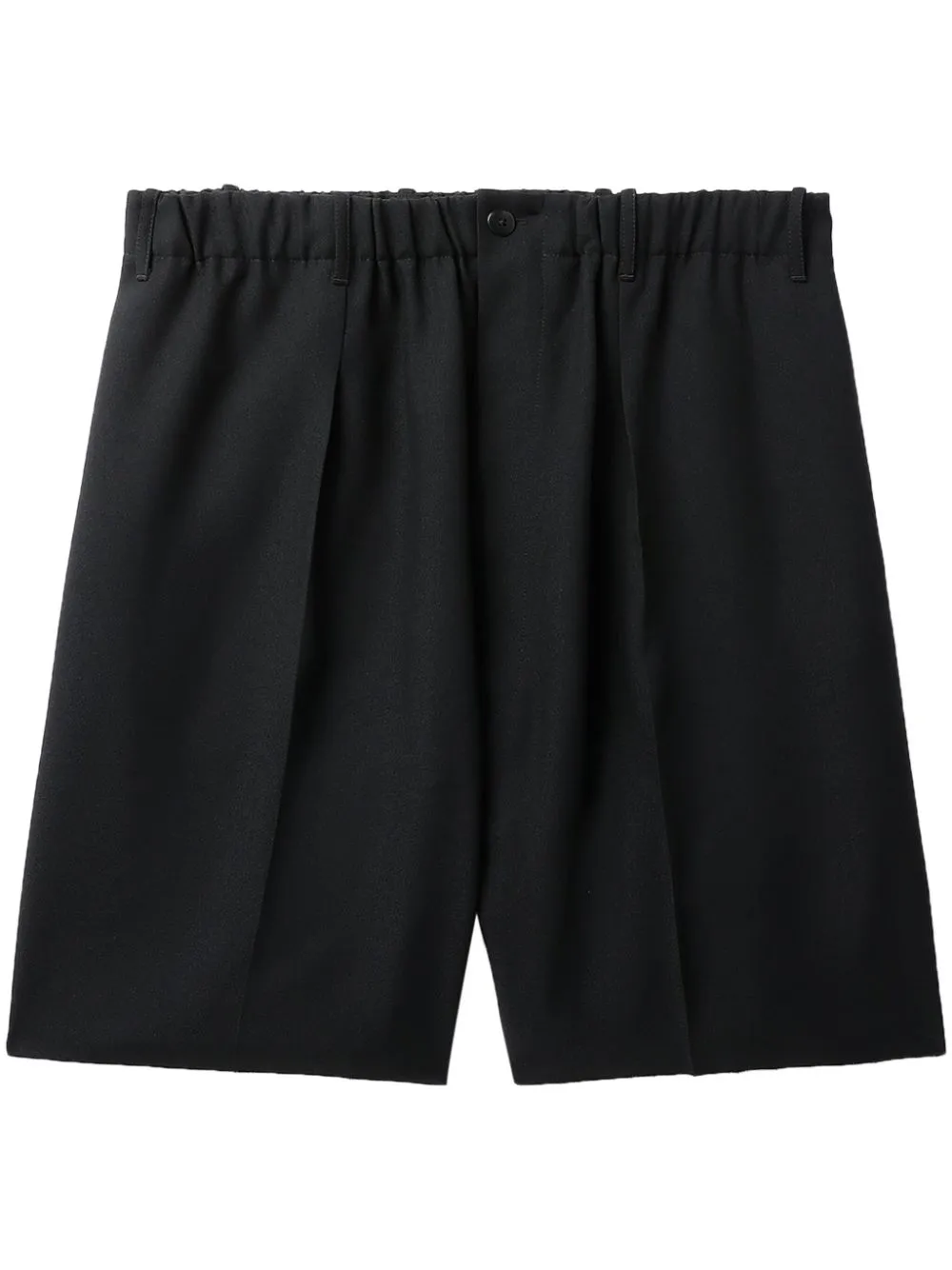 Bermuda con pieghe in nero - uomo