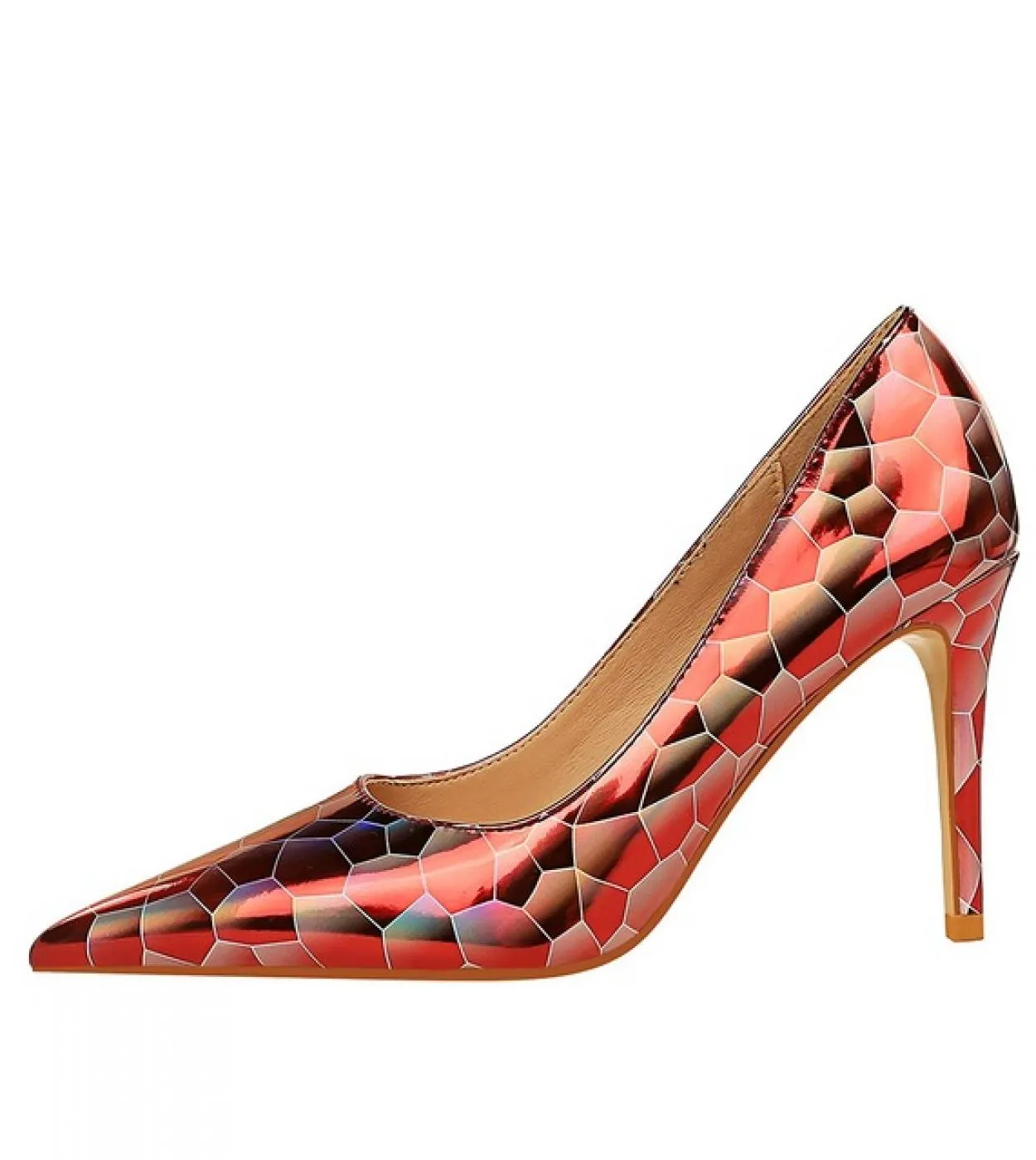 Bling Bling Fashion Stone Pattern Women Pumps Eleganti scarpe a punta sottili con tacco alto Primavera Estate Scarpe da ballo pe