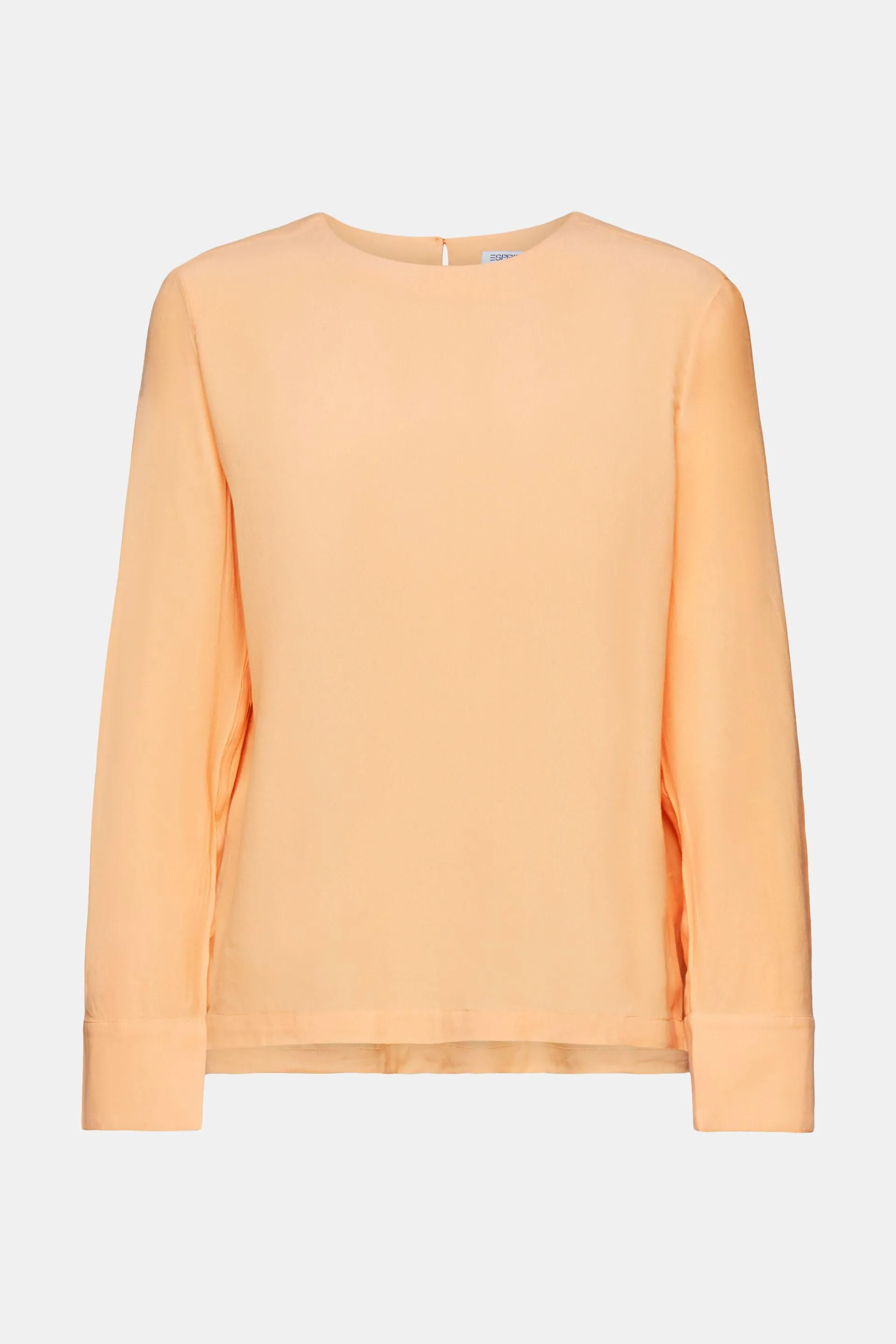 Blusa in crêpe a maniche lunghe