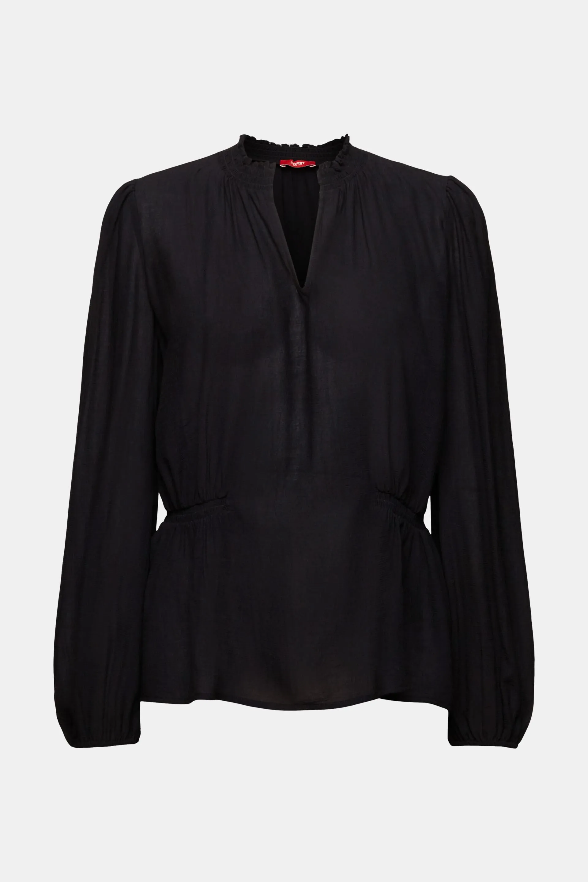 Blusa in crêpe con scollo a V