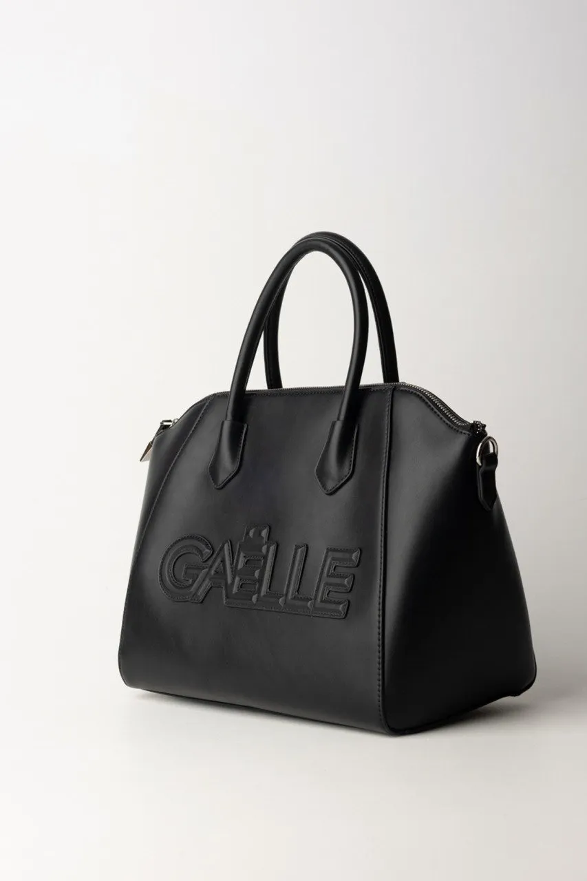 Borsa a mano con logo Nero