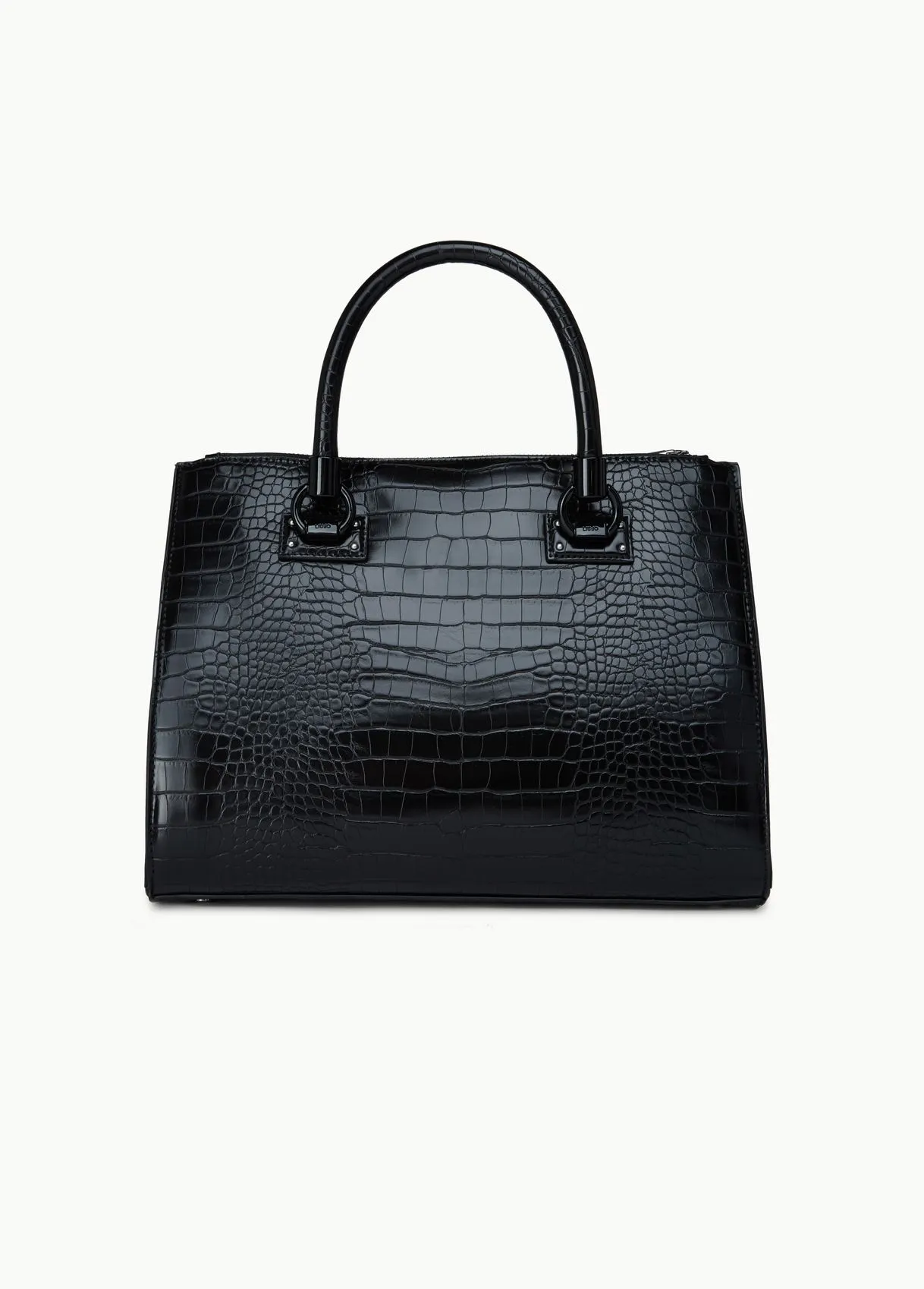 Borsa a mano effetto coccodrillo