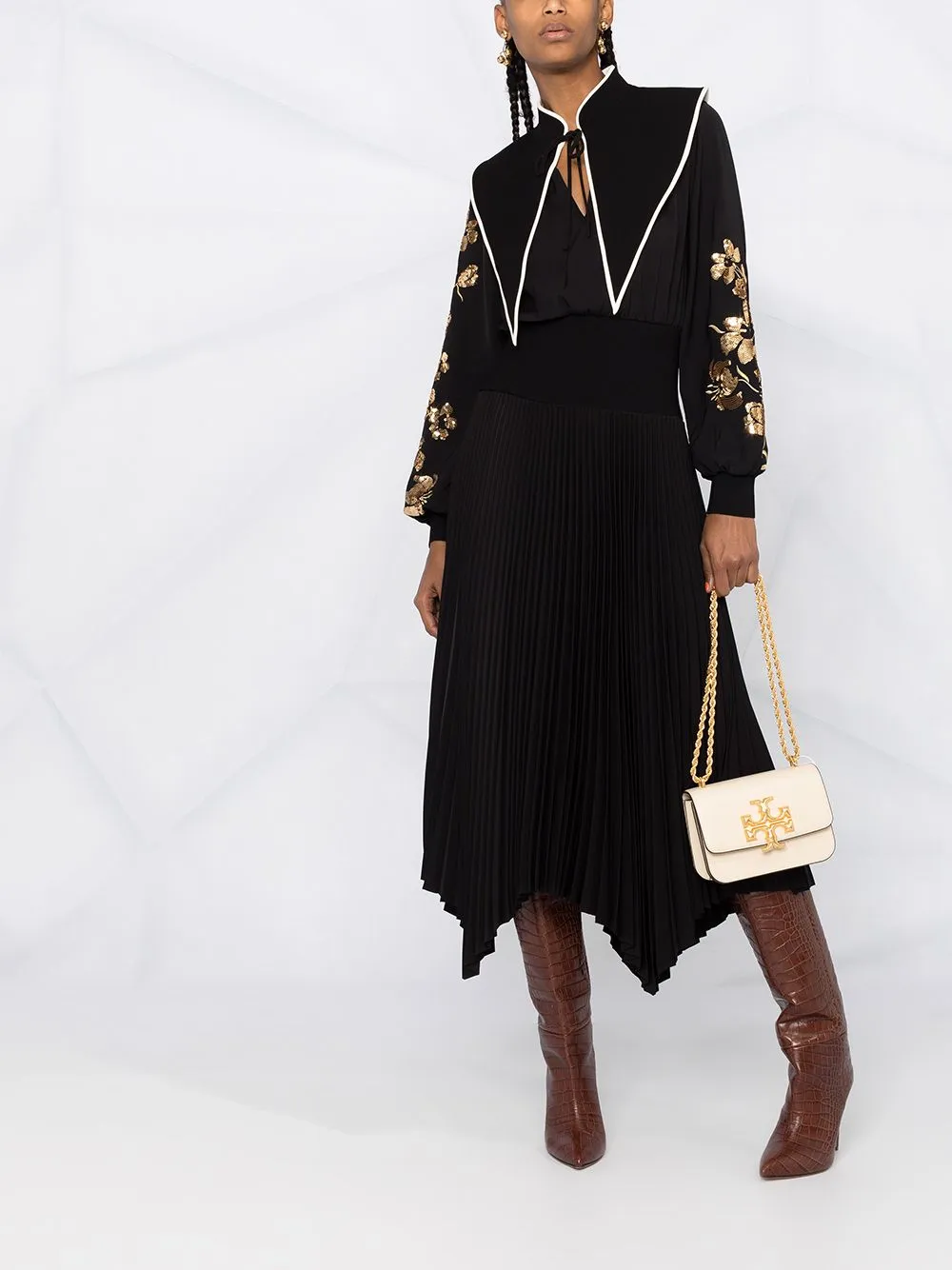 Borsa a spalla Eleanor in beige di Tory Burch - donna