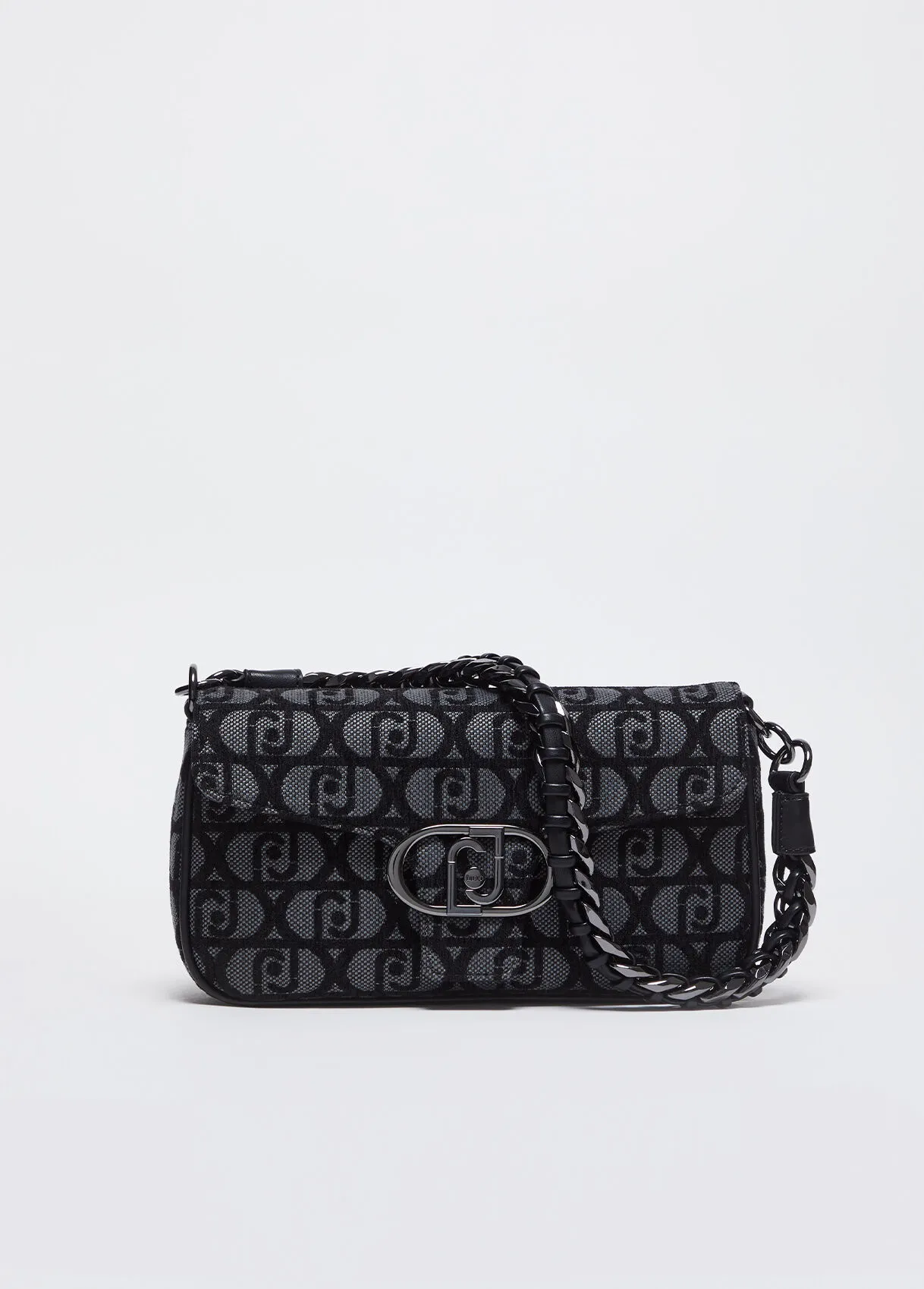 Borsa a spalla jacquard con logo