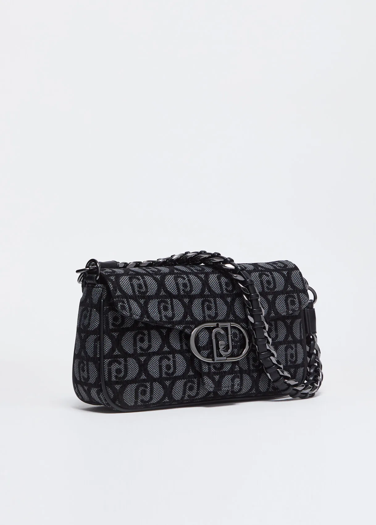 Borsa a spalla jacquard con logo
