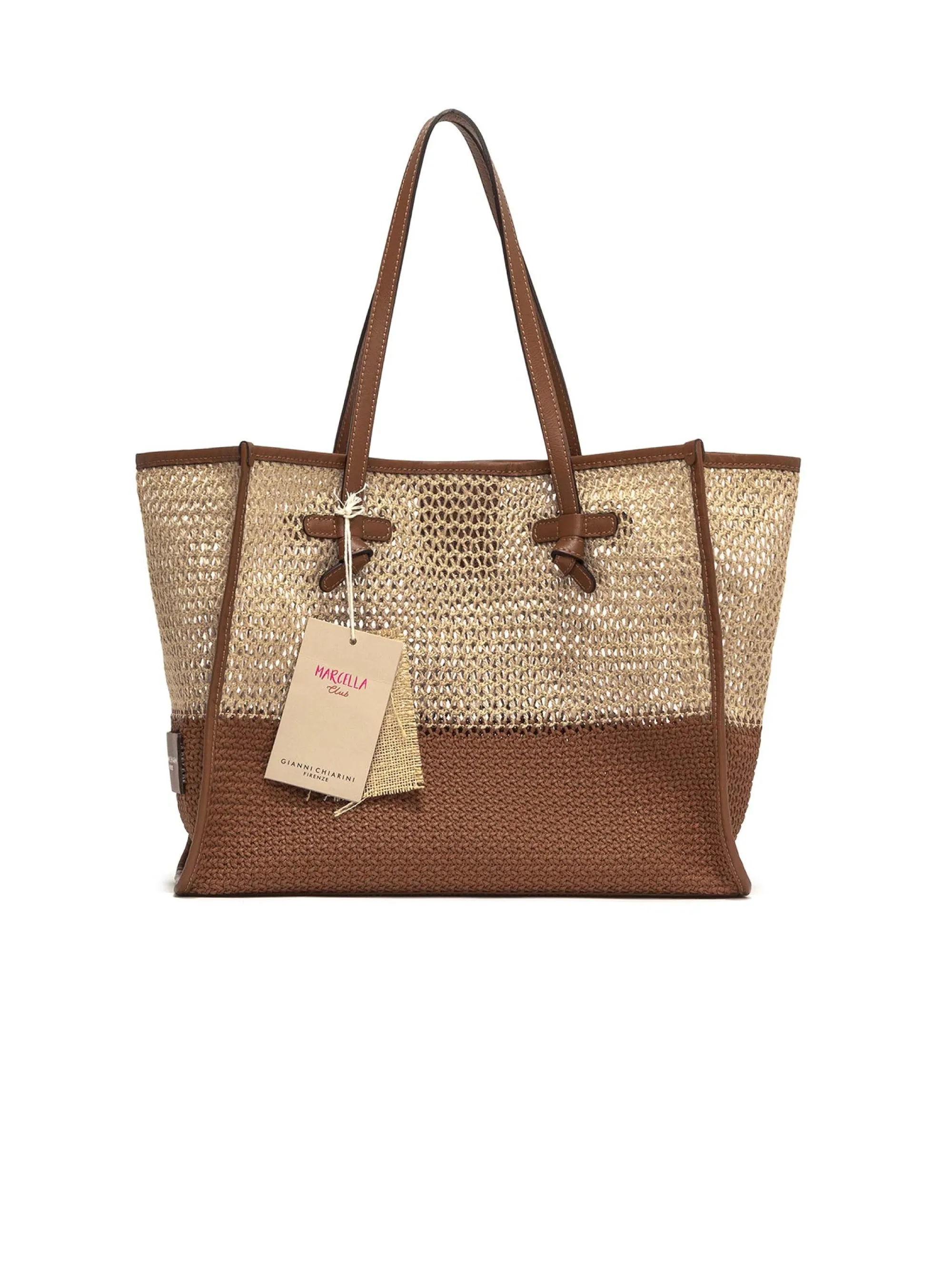 Borsa a Spalla Marcella in Canapa Cuoio