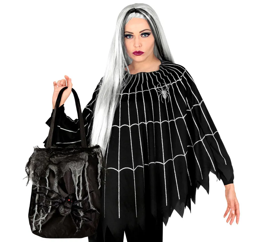 Borsa di Halloween con ragno e ragnatele