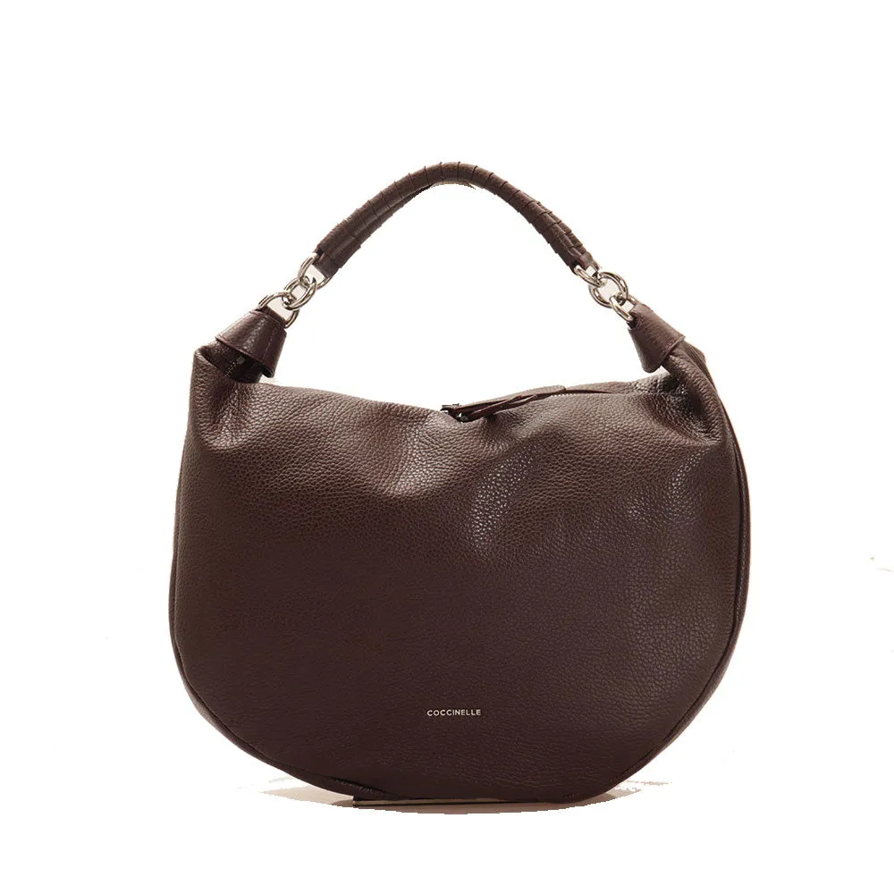 Borsa Donna a Spalla COCCINELLE in Pelle Linea Maelody Colore Cola - E1M5F130102