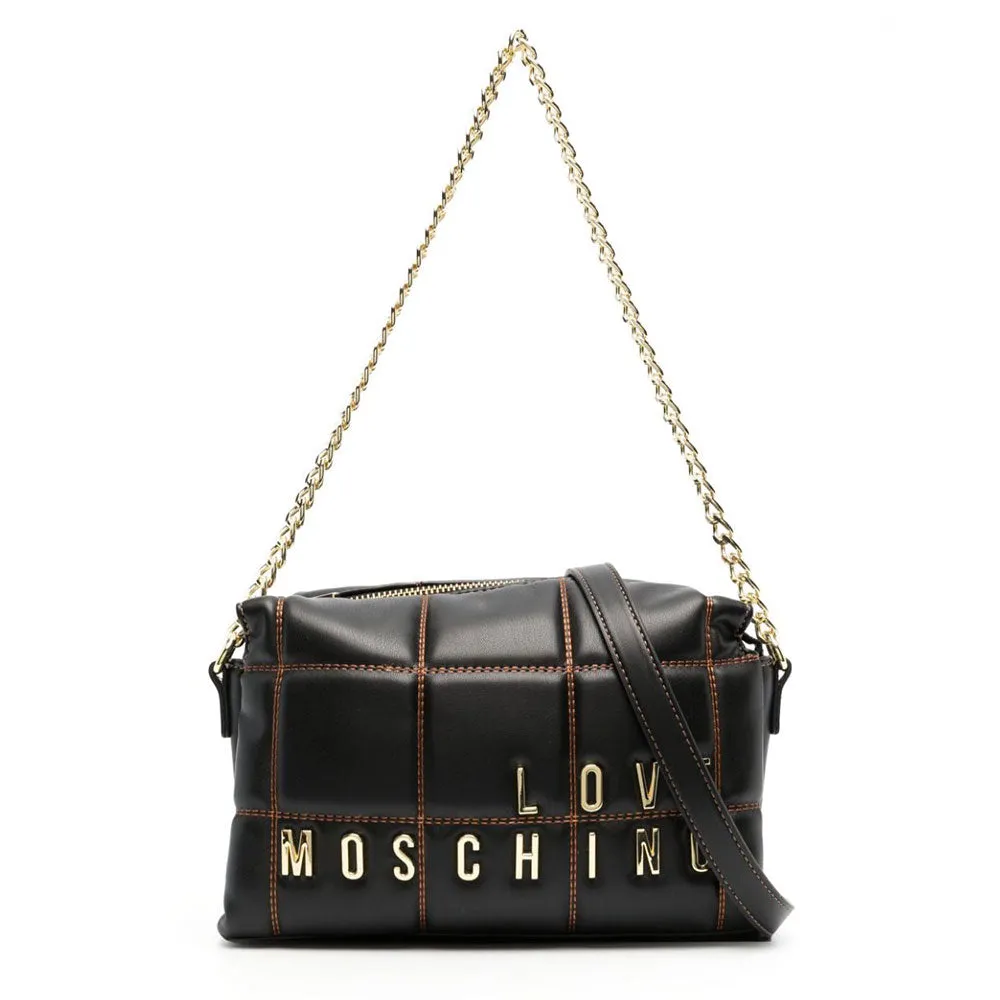 Borsa Donna a Spalla con Tracolla LOVE MOSCHINO Trapuntata Nera