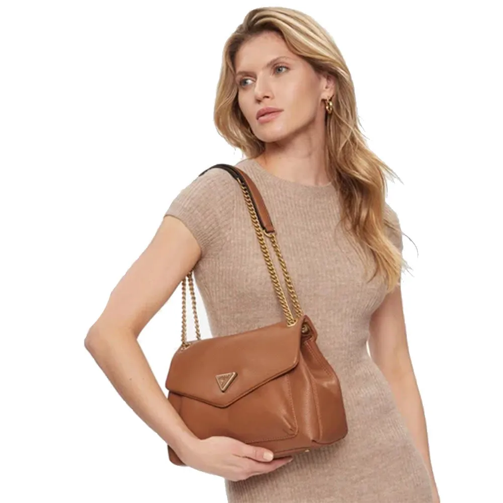 Borsa Donna a Spalla GUESS Linea Laryn Colore Cognac