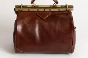 Borsa in vera pelle Genevive, marrone