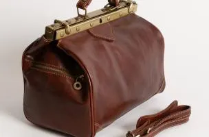 Borsa in vera pelle Genevive, marrone