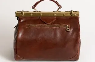 Borsa in vera pelle Genevive, marrone