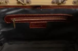 Borsa in vera pelle Genevive, marrone